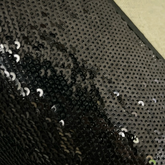 Guess by Marciano Sequined Mini Dress V-Neck Black Size XS Lined LBD - Picture 5 of 8